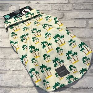 Fuzzyard size 2 small dog Palm Tree Print top shirt clothes pet outfit